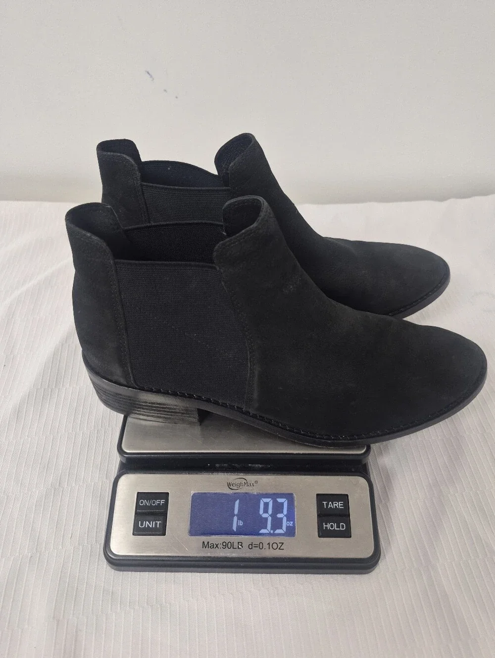Eileen Fisher Black Suede Leather Chelsea Bootie sz 9.5 - Picture 8 of 8